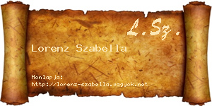 Lorenz Szabella névjegykártya